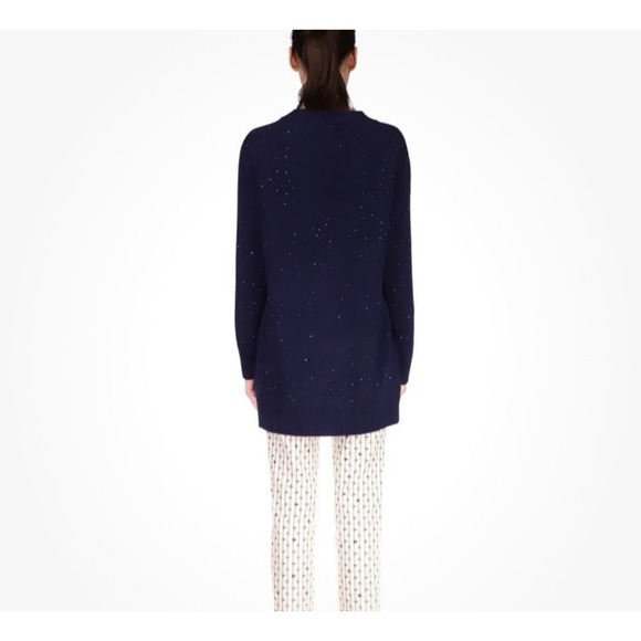 Libertine NAVY Women's Stardust Oversized Cashmere Cardigan, US XL - Picture 3 of 11